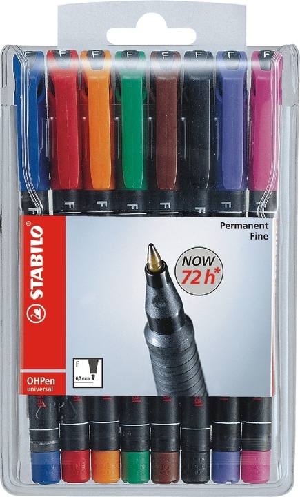 Produktbild STABILO OHPen universal Folienstift permanent (Mehrfarbig, 0.70 mm, 8 x)