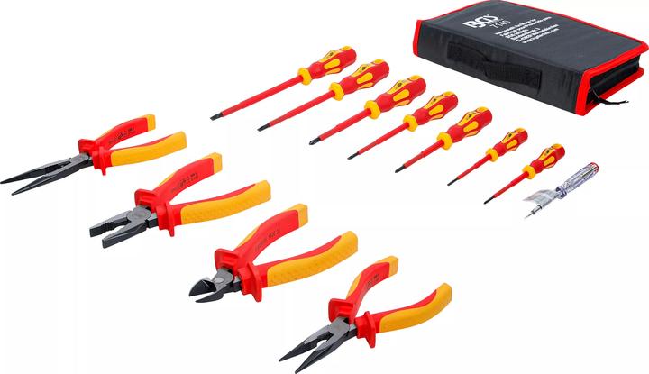 Image du produit BGS Jeu de pinces / tournevis d’électricien VDE 12 pièces