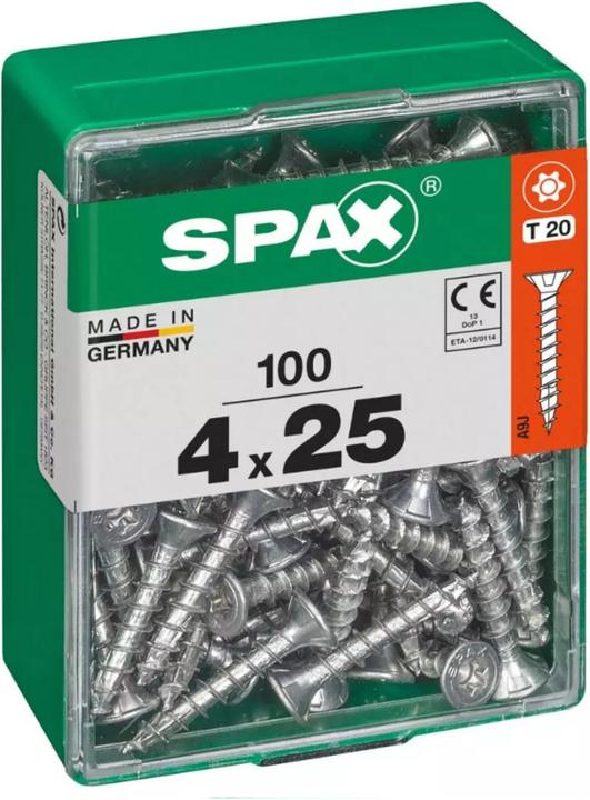 Produktbild Spax DIY Universal Senkkopf T-STAR plus VGW WIROX A9J 4x25 M 100 St. (100 Schrauben pro Stück)