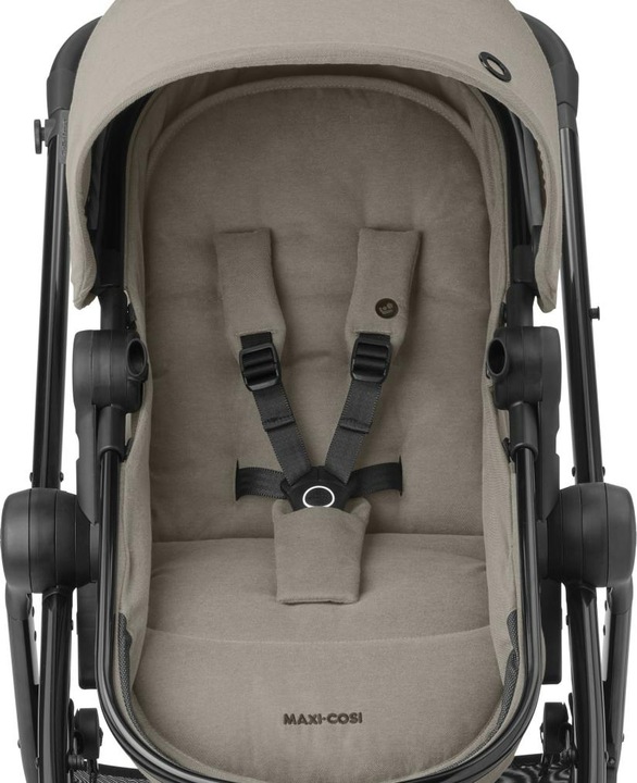 Actual product image Maxi-Cosi Zelia 3 Luxe Twillic Truffle Fr (Black glossy frame & Black Leather)