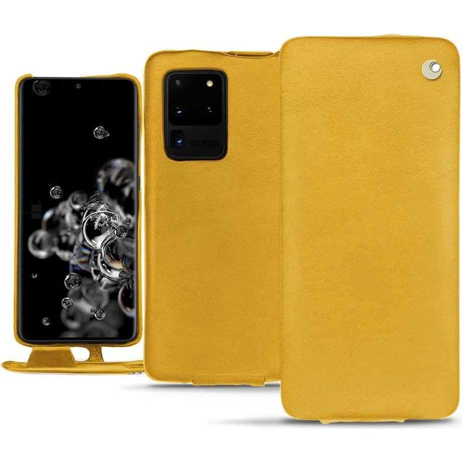 Noreve Lederschutzhülle vertikal (Samsung Galaxy S20 Ultra 5G), Smartphone Hülle, Orange