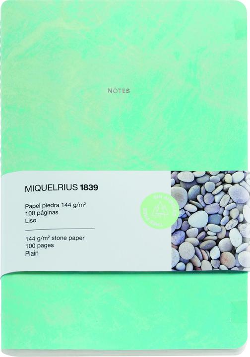Actual product image Miquelrius Stone green notebook (A5, Plain, Hardcover)