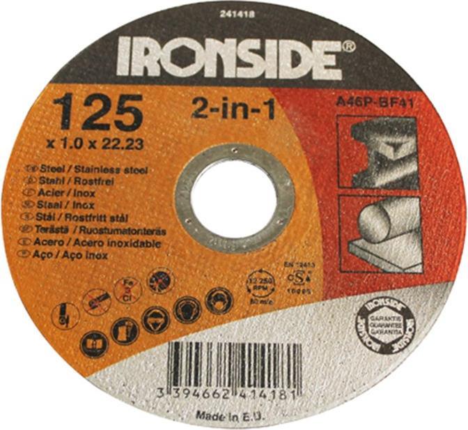 Produktbild Ironside Trennscheibe 115x1,6x22 für Stahl+Inox
