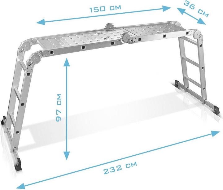 Immagine prodotto Stahlwerk ML-356-ST Mehrzweckleiter (Scaletta multiuso, 232 cm)