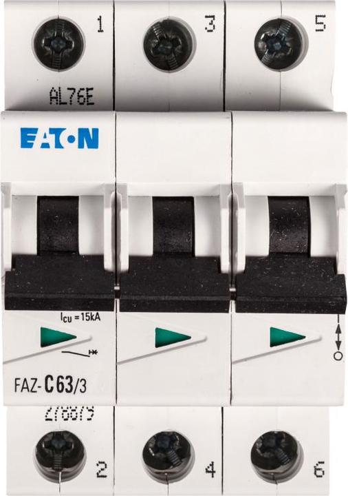 Immagine prodotto Eaton Interruttore automatico, curva C, 63A, 3 poli