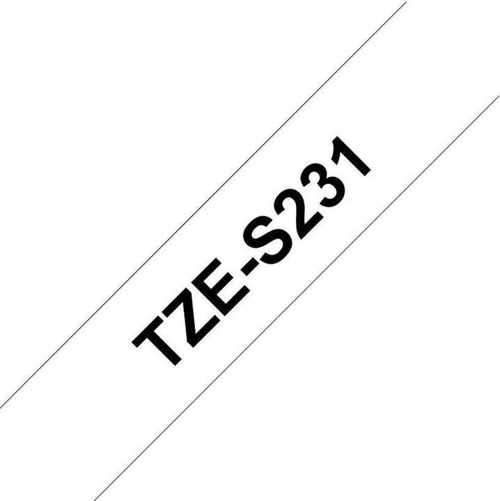 Immagine prodotto Brother TZe-S231 (1.20 cm, Nero, Bianco)