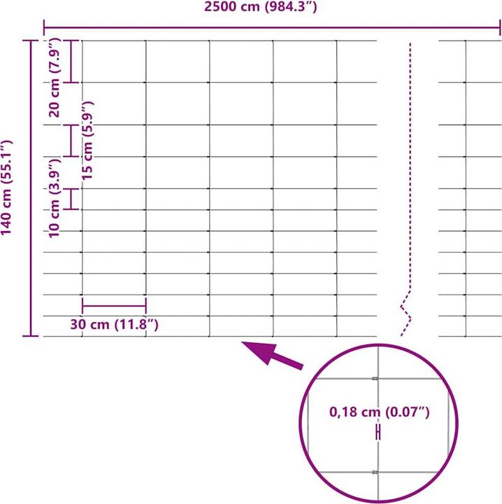 Produktbild vidaXL Feldzaun