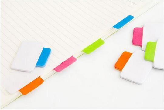 Actual product image Deli Rider Index Sticker white with colored tabs