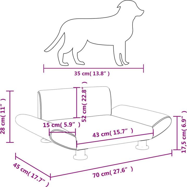 Image du produit vidaXL Hundebett (Chien)