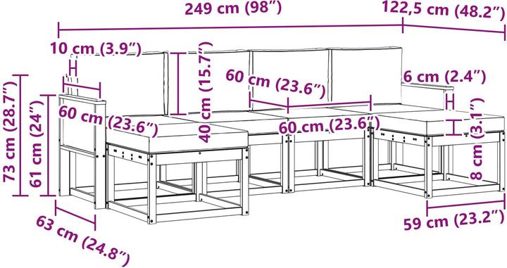 Produktbild vidaXL Outdoor-Sofagarnitur