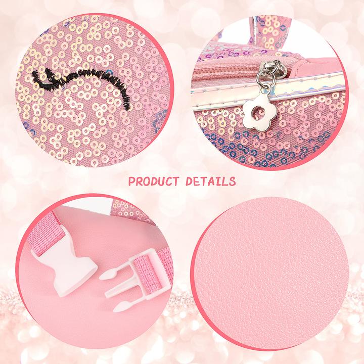 Produktbild Only-Bags.Store Glitzer Einhorn Gürteltasche, Bauchtasche mit verstellbarem Gürtel