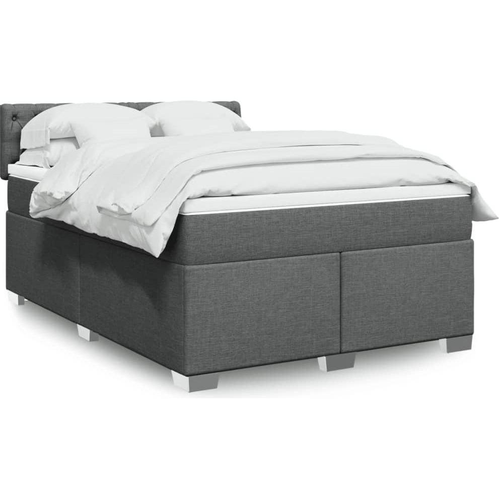 VidaXL, Bett, Bo x springbett mit Matratze 140 x 200 cm Stoff (140 x 200 cm)