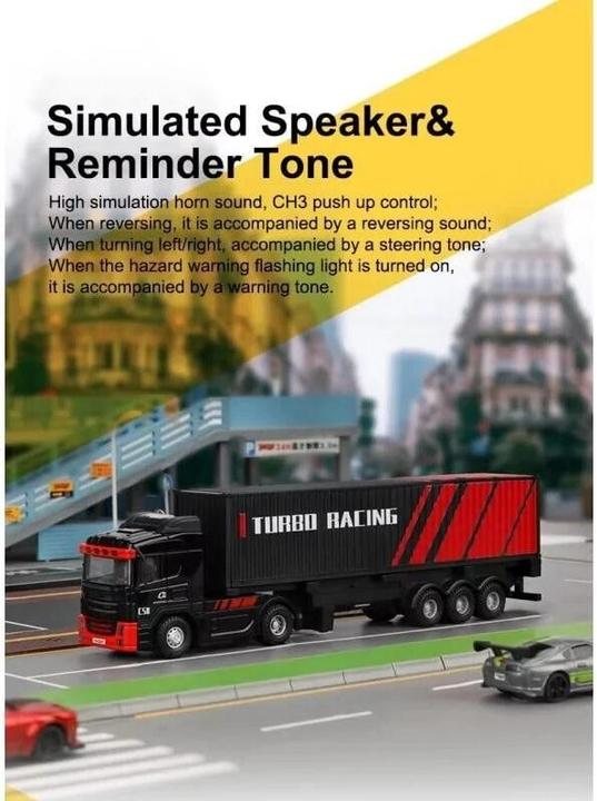 Immagine prodotto Turbo Racing Camion C50 con rimorchio bianco, 1:76, RTR (RTR pronto all'uso)