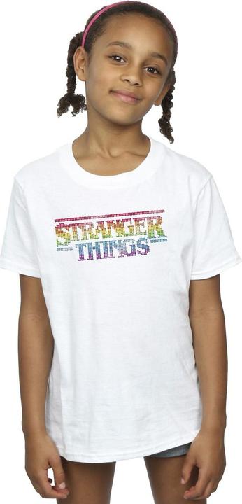 Produktbild Netflix Stranger Things Rainbow Dot Logo TShirt Mädchen (152, 158)