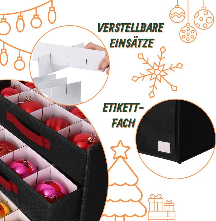 Produktbild Relaxdays Weihnachtskugel Aufbewahrungsbox (73 cm, 1x)