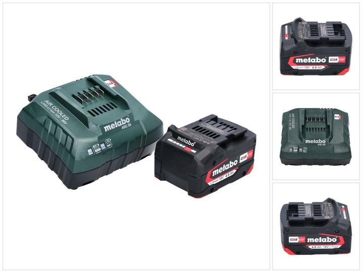 Produktbild Metabo Basis Set 1x Li-Power Akkupack 18 V 4,0 Ah CAS Li-Ion Akku ( 625027000 ) + ASC 55 Ladegerät ( (18 V)
