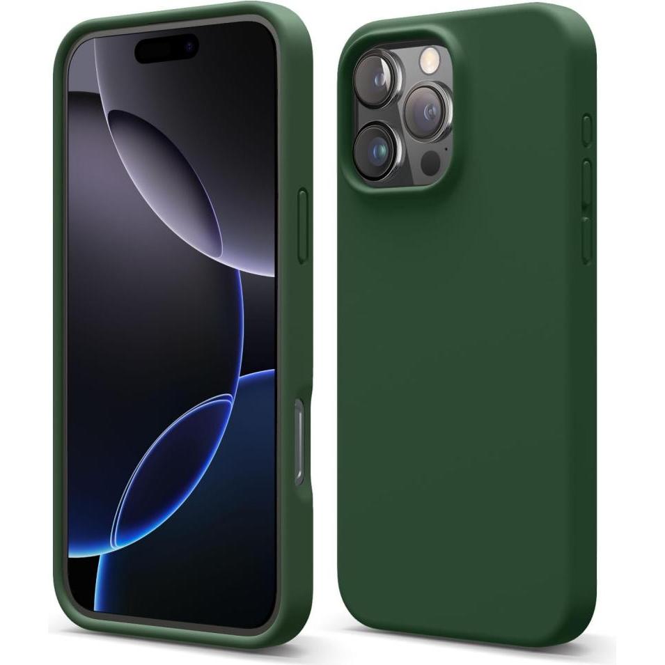 Screenguard Liquid Silicone Case (Apple iPhone 16 Pro), Smartphone Hülle, Grün