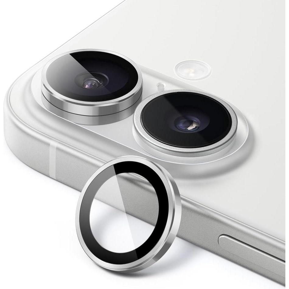 Screenguard Camera Lens Protector Schutzglas Apple iPhone 16 (1 Stück, Apple iPhone 16), Smartphone Schutzfolie, Silber