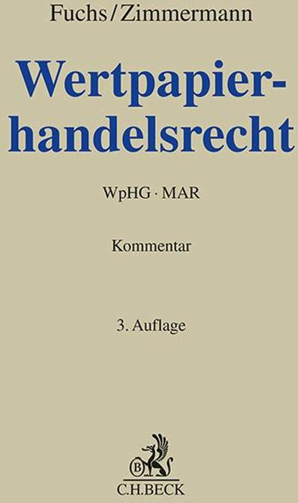 Image du produit Wertpapierhandelsrecht (Allemand, Andreas Fuchs, Martin Zimmermann, 2024)