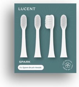 Actual product image Be Lucent Spark Sonic Toothbrush Heads, 4p White = 7350147430202 (4x)