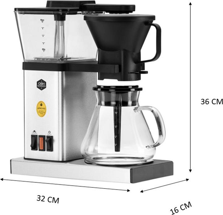 Actual product image Coffee maker OBH Nordica Blooming Prime, 1,25 litre