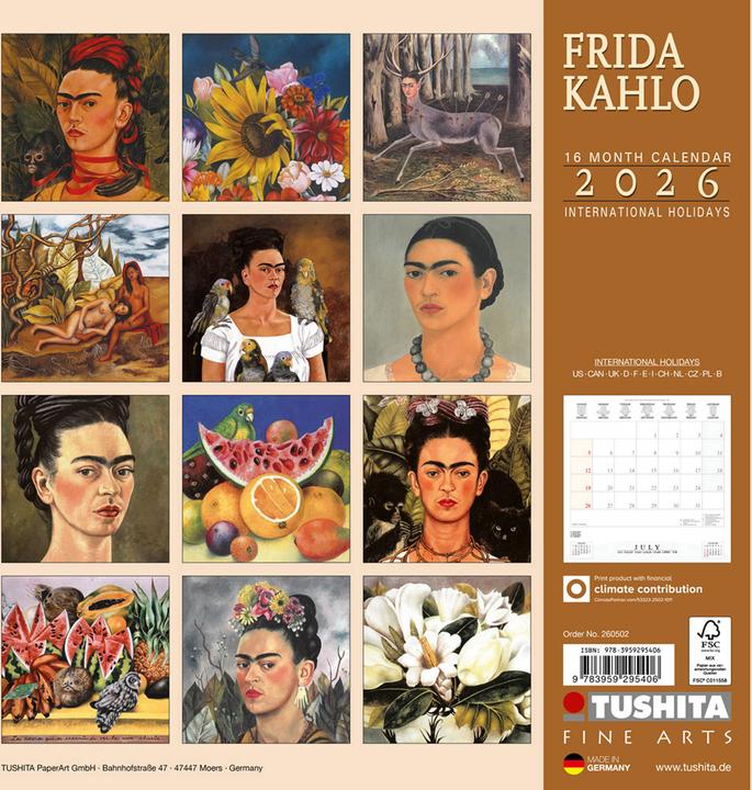 Image du produit Frida Kahlo 2026 (30x30 cm)