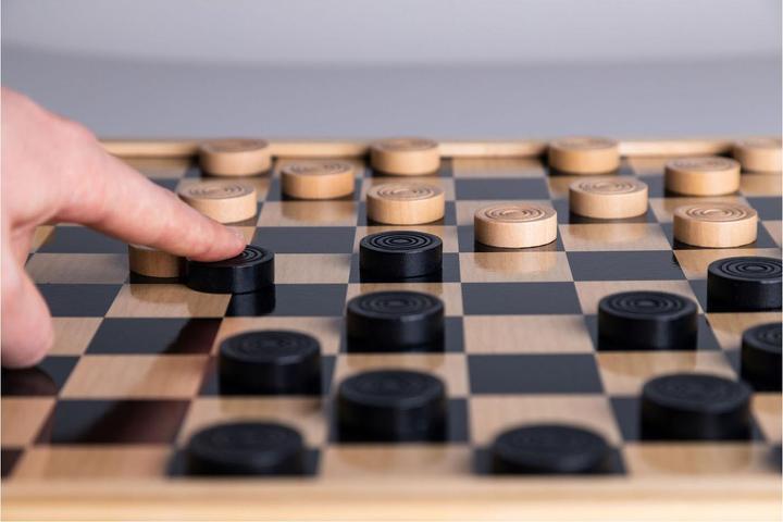 Actual product image Clown games Checkers Pieces Wood (English)
