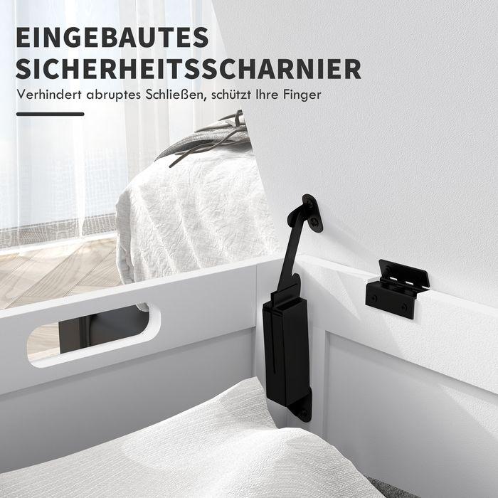 Actual product image Swisshandel24 Chest, storage box, storage box with handle, tool chest with lid, white, 81x40x46cm (40 cm, 1x)