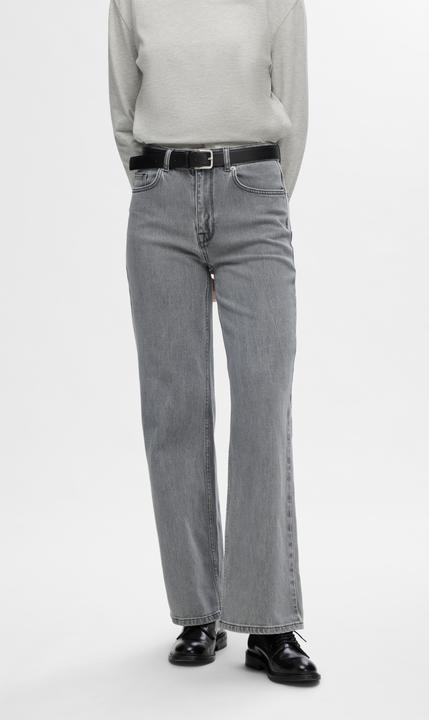 Produktbild Selected Femme Graue Wide Fit Jeans (W28/L32)