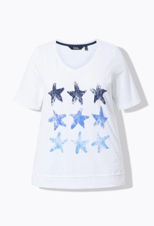 Actual product image Ulla Popken Starfish Open Edge Graphic Tee (54)