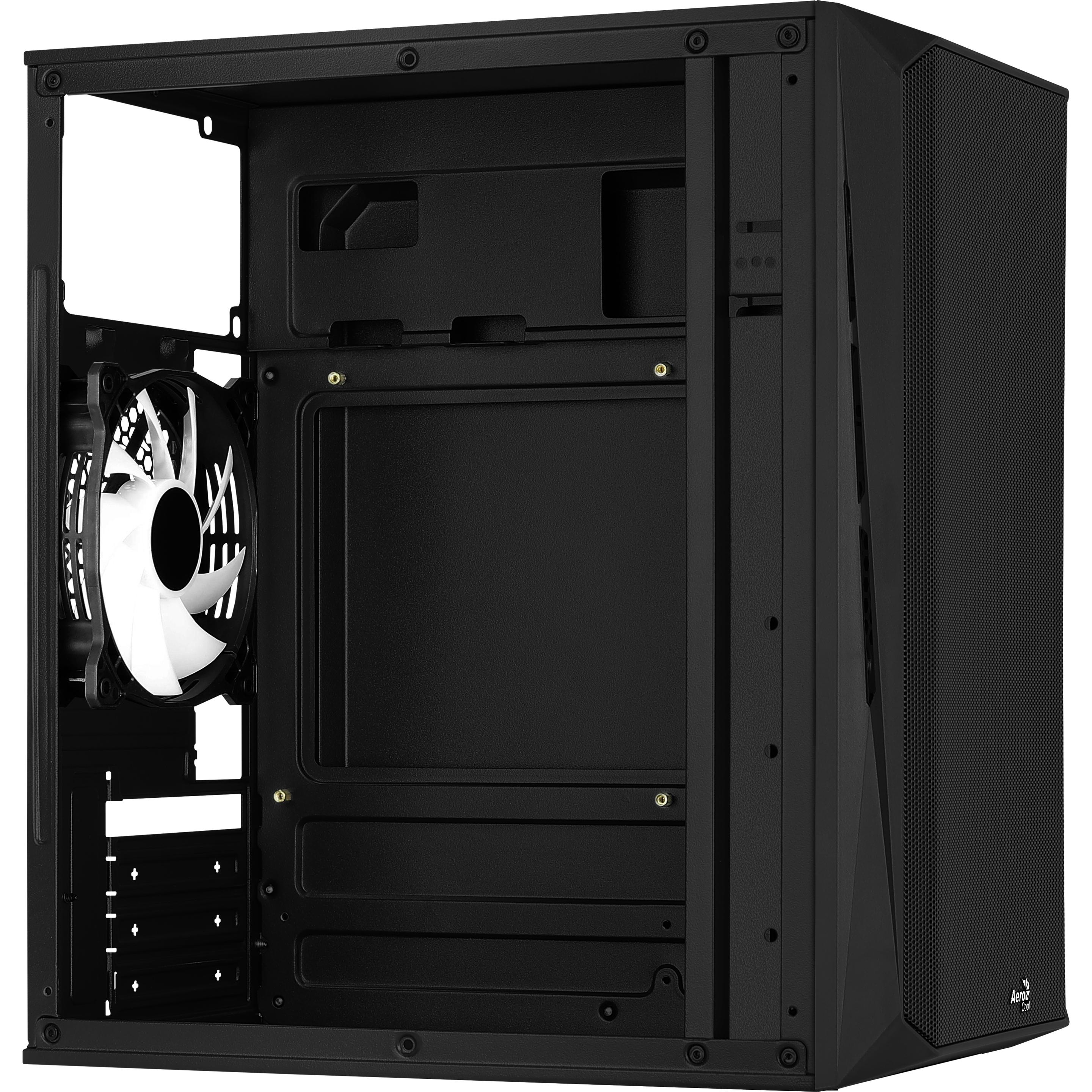 AeroCool CS-107 (Mini-ITX, mATX), PC Gehäuse, Schwarz