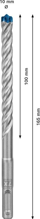 Produktbild Bosch Professional Zubehör EXPERT SDS plus-7X Hammerbohrer, 10 x 100 x 165 mm, 10-tlg. (10 mm)