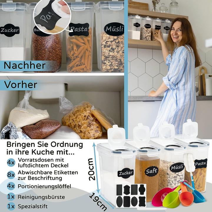 Actual product image Soz 4x2,5L storage tins (2.50 l)