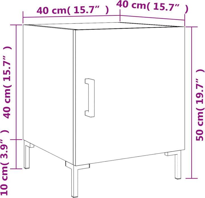 Immagine prodotto vidaXL Nachttisch (40 x 40 x 50 cm)