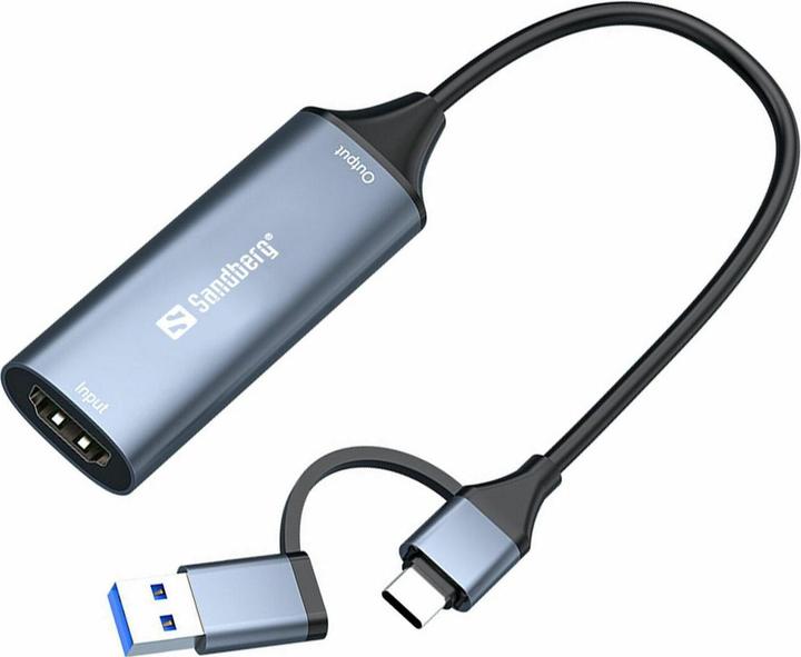 Image du produit Sandberg HDMI Capture Link to USB-C/A (USB-C, HDMI, 1 cm)