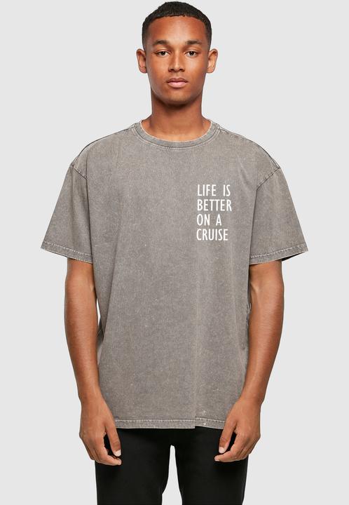 Produktbild Merchcode Life Is Better Acid Washed Heavy Oversized Tee - 113655 (L)