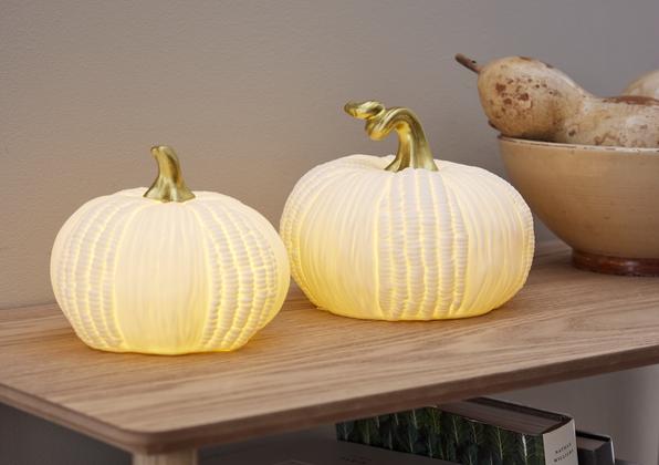 Image du produit Star Trading Keramik Dekoration Kürbis 14 cm, Weiss