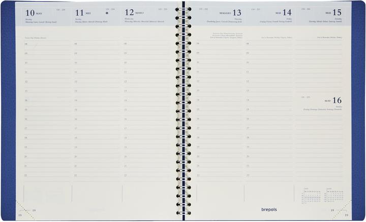 Produktbild Brepols Agenda Timing Calvi 2023 668700640 blau, 1W/2S, 17.1x22cm (A5, Deutsch, Niederländisch)