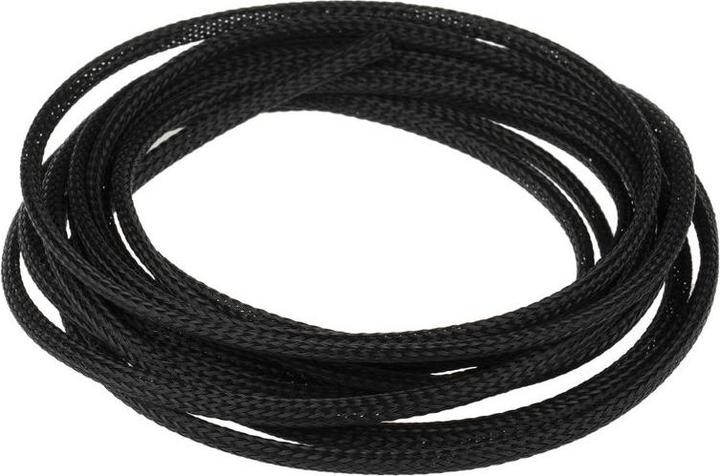 RS PRO Kabelschlauch Schwarz PET für Kabel-Ø 3mm bis 10mm, Länge 5m Umflochtener Dehnbar (Kabelschlauch, 500 cm)
