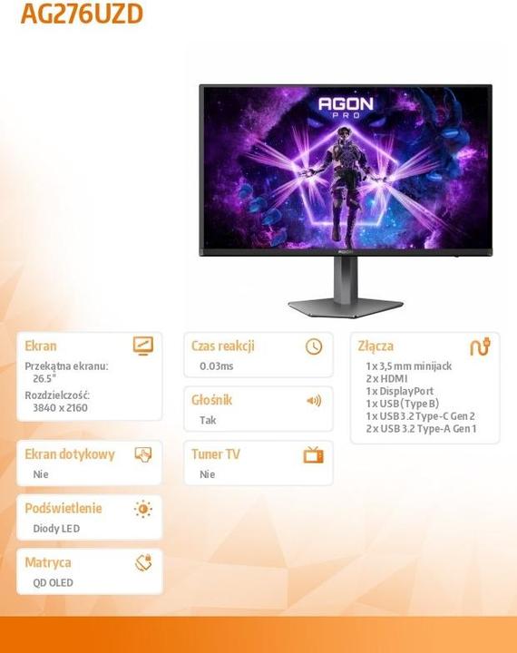 Immagine prodotto AOC AG276UZD (3840 x 2160 pixel, 27")