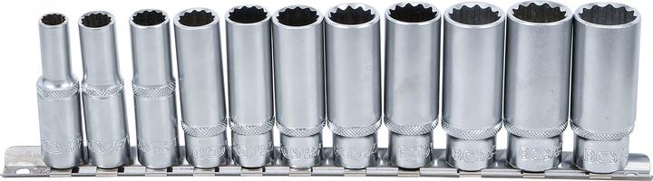 BGS Steckschlüssel-Einsatz-Satz Zwölfkant, tief 10 mm (3/8") SW 8 - 19 mm 11-tlg. (10 mm)