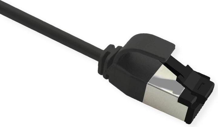 Actual product image Roline U/FTP P-Kabel Kat 8.1 schw, 0.15m PoE, Slim (CAT8.1, 0.15 m)