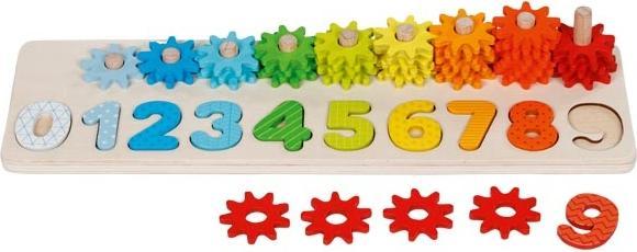 Produktbild Goki Sortierspiel Lerne Zählen mit Zahnrädern (Deutsch, 3 Jahre)