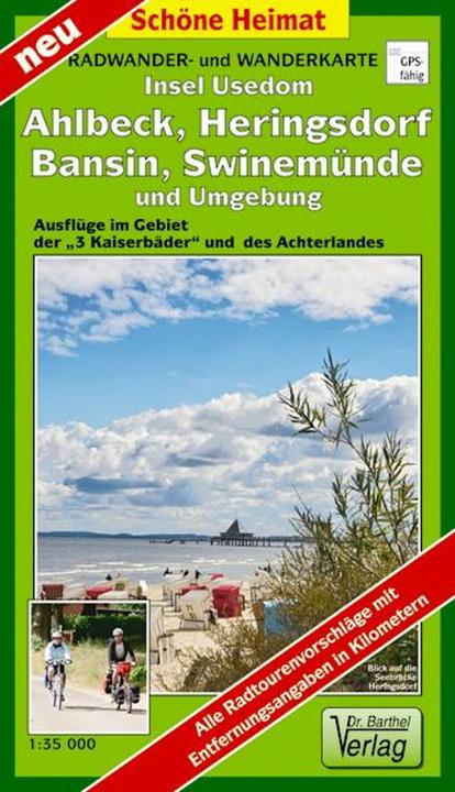 Actual product image Doctor Barthel Map Usedom Island, Ahlbeck, Heringsdorf, Bansin, Swinemünde and surroundings