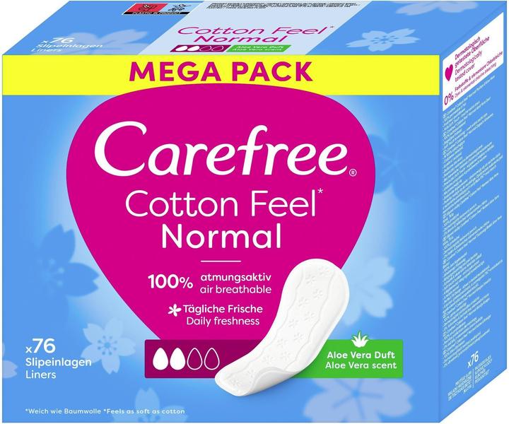 Produktbild Carefree Aloe Vera Liners With Extract Of Aloe Vera (76x)