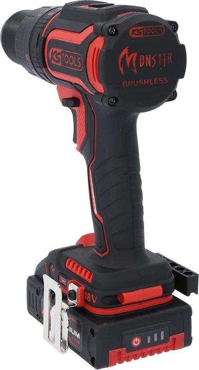 Produktbild KS Tools eMONSTER Brushless-Akku-Schlag-Bohr-Schrauber-Satz, 4-tlg | 18 Volt, 2 Akkus und Ladegerät