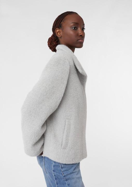 Produktbild Comma Outdoor-Jacke Langflorige weiche Jacke im Cape-Stil mit verdeckter Knopfleiste (36)