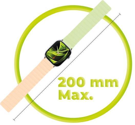 Actual product image Mobile Origin Magnetic Watch Strap II pink/light green - Apple Watch 49mm/46mm/45mm/44mm