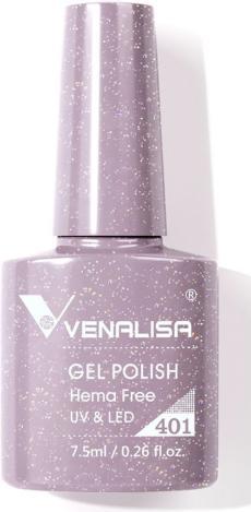 Venalisa Vernis en gel 401 UV/LED (Lilas scintillant, Vernis semi-permanent)