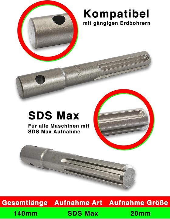 Actual product image Werhe Erdbohrer mit SDS Max Adapter (60 millimetres)